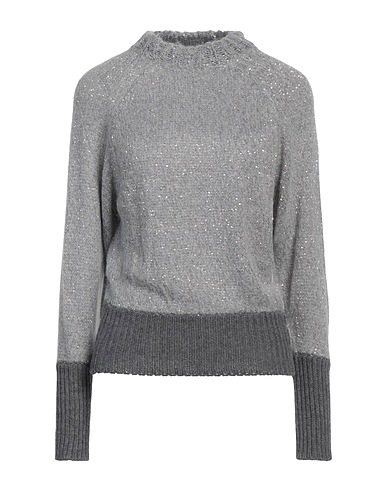 SOLOTRE Turtleneck Grey 100% Wool, Polyamide, Alpaca wool