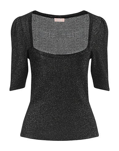LIU •JO Jumper Black 70% Viscose, 19% Polyester, 11% Metallic Polyester