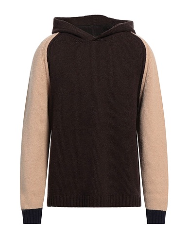 WOOL & CO Jumper Dark brown 80% Wool, 20% Polyamide