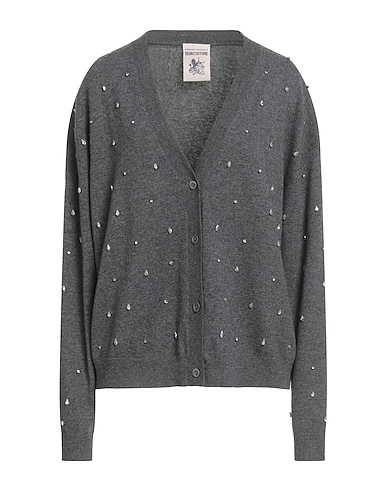 SEMICOUTURE Cardigan Grey 70% Virgin Wool, 30% Cashmere