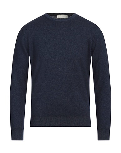 FILIPPO DE LAURENTIIS Jumper Navy blue 75% Super 120s Wool, 15% Silk, 10% Cashmere