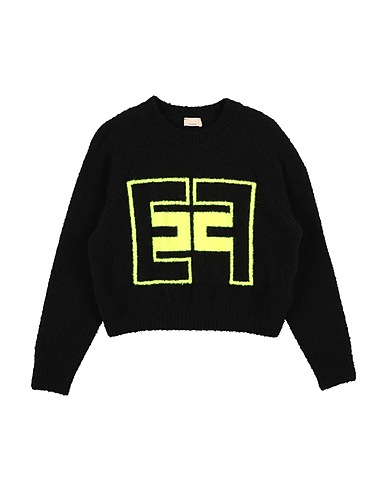 ELISABETTA FRANCHI Sweater LA MIA BAMBINA Black 50% Polyacrylic, 31% Polyamide, 12% Wool, 5% Alpaca wool, 2% Elastane