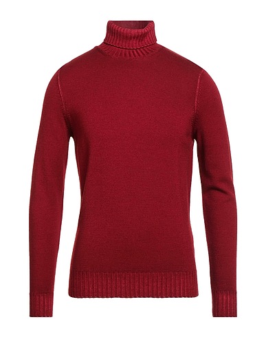 MOORER Polo neck Burgundy 100% Virgin Wool
