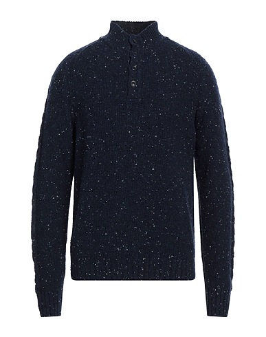 WOOL & CO Polo neck Navy blue 80% Wool, 20% Polyamide