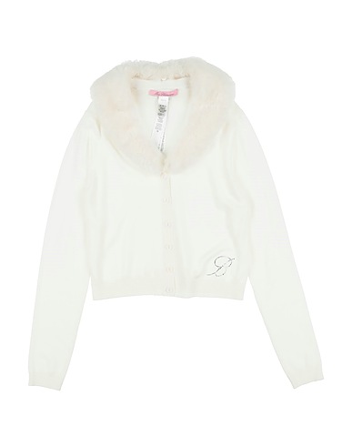 MISS BLUMARINE Cardigan Off white 80% Viscose, 20% Polyamide, Polyester