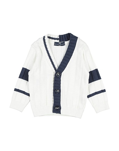 MANUELL & FRANK Cardigan White 50% Cotton, 50% Acrylic