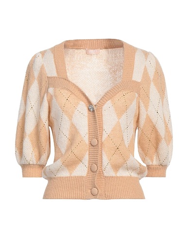 LIU •JO Cardigan Beige 48% Polyamide, 30% Acrylic, 12% Mohair wool, 10% Wool