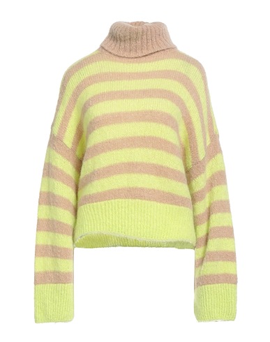 ALYSI Turtleneck CRÈME Lime green 53% Mohair wool, 45% Polyamide, 2% Elastane