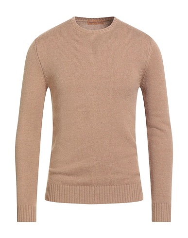 HENRY CLIFFORD Sweater Light brown 90% Wool, 10% Cashmere