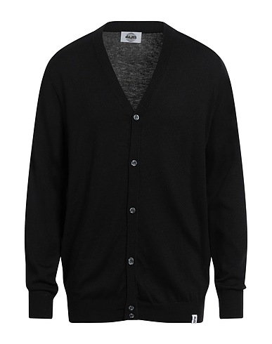 PACIOTTI 4US Cardigan Black 30% Merino Wool, 30% Acrylic, 20% Nylon, 20% Polyester