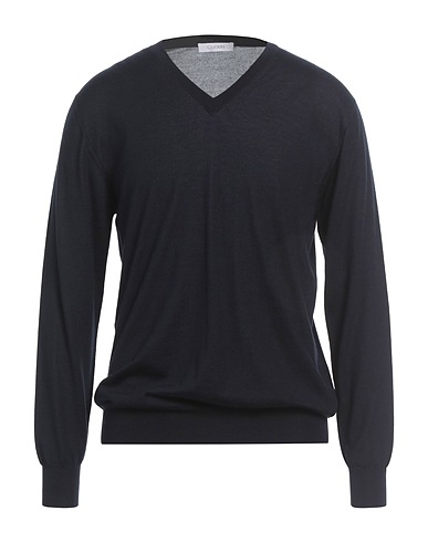 CRUCIANI Cashmere blend Midnight blue 70% Cashmere, 30% Silk