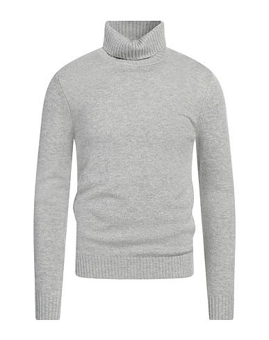 HENRY CLIFFORD Polo neck Light grey 90% Wool, 10% Cashmere