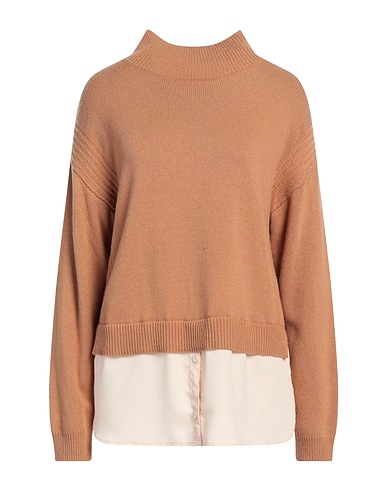 NENETTE Rollkragenpullover Kamel 33% Viskose, 23% Polyamid, 20% Wolle, 20% Baumwolle, 4% Kaschmir