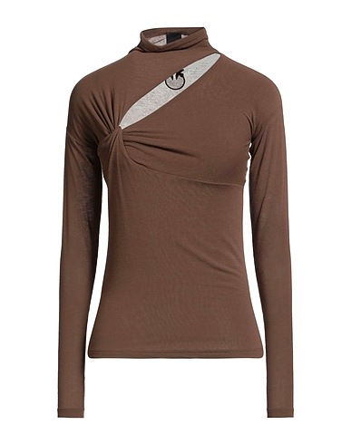 PINKO Turtleneck Brown 66% Viscose, 19% Polyamide, 9% Cashmere, 6% Elastane
