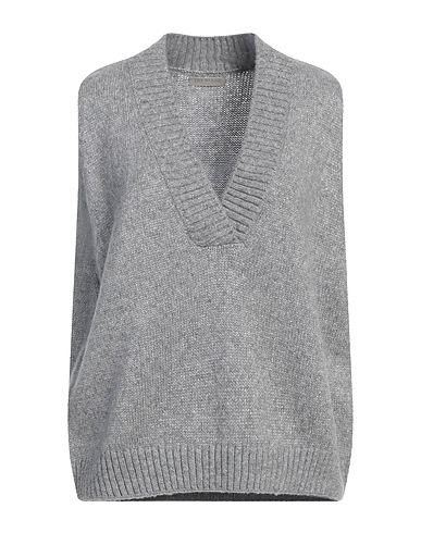 TRUE RELIGION Jumper Light grey 55% Wool, 23% Metallic Polyester, 22% Polyamide