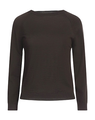 MARELLA Jumper MONOCHROME Dark brown 100% Virgin Wool