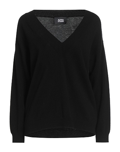 ALPHA STUDIO Jumper Black 90% Wool, 10% Cashmere