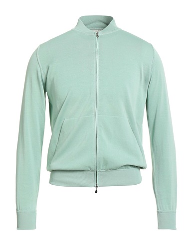 FILIPPO DE LAURENTIIS Pullover mit Zipper  Säuregrün 100% Baumwolle