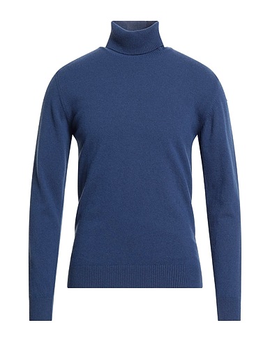 DANIELE FIESOLI Rollkragenpullover Blau 90% Wolle, 10% Kaschmir