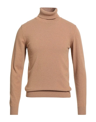 DANIELE FIESOLI Rollkragenpullover Kamel 90% Wolle, 10% Kaschmir