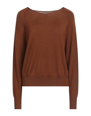 SCAGLIONE Pullover Marrone 100% Lana Merino