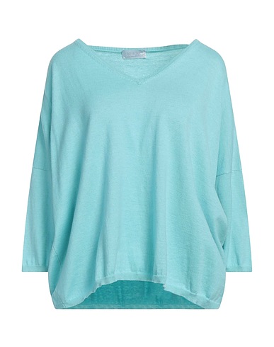 BE YOU by GERALDINE ALASIO Sweater Turquoise 85% Cotton, 15% Cashmere