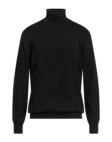 RICHARD OWE'N Polo neck Black 100% Wool