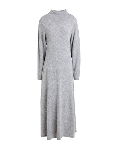 MAX&Co. Langes Kleid Grau 80% Schurwolle, 20% Polyamid