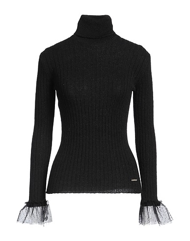 GAëLLE Paris Polo neck Black 42% Acrylic, 30% Polyamide, 14% Mohair wool, 14% Wool