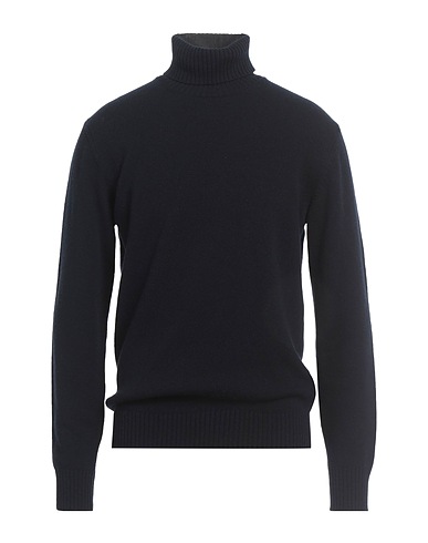 ROBERTO COLLINA Polo neck Midnight blue 90% Wool, 10% Cashmere