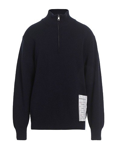 AMARANTO Col roulé Bleu nuit 90% Laine, 10% Cachemire