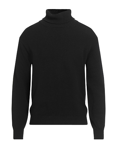 AMARANTO Polo neck Black 90% Wool, 10% Cashmere