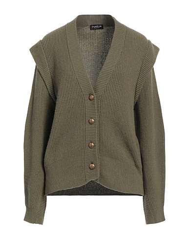 DONDUP Cardigan Military green 50% Wool, 50% Alpaca wool