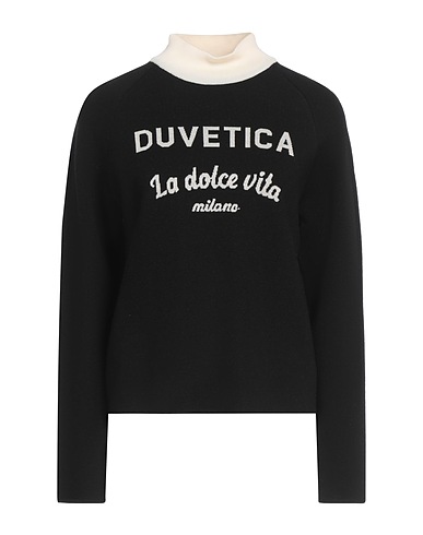 DUVETICA Polo neck Black 96% Wool, 3% Polyamide, 1% Polyurethane