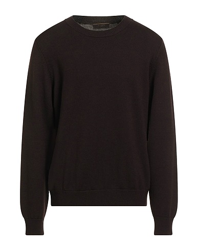 MOORER Jumper Dark brown 100% Virgin Wool