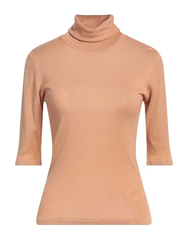 CARACTÈRE Polo neck Camel 50% Polyacrylic, 50% Wool