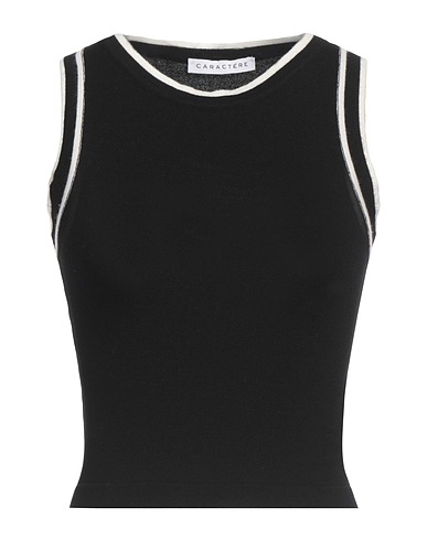 CARACTÈRE Maglia Gilet Nero 51% Viscosa, 31% Poliestere, 18% Poliammide