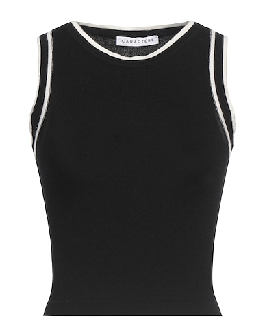 CARACTÈRE Sleeveless sweater 51% Viscose, 31% Polyester, 18% Polyamide