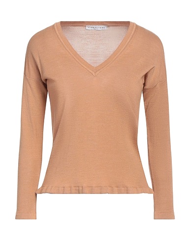 CARACTÈRE Sweater Camel 50% Polyacrylic, 50% Wool