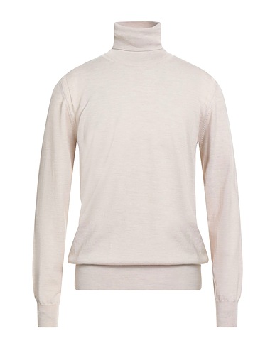 PAOLO PECORA Dolcevita Beige 100% Lana Vergine, Poliammide, Elastan