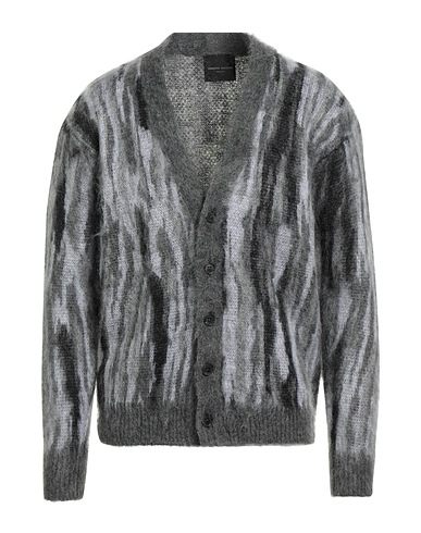 ROBERTO COLLINA Cardigan Grey 50% Mohair wool, 32% Nylon, 18% Wool