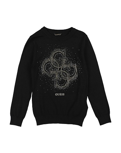 GUESS Pullover Nero 82% Viscosa EcoVero™, 16% Poliammide, 2% Elastan