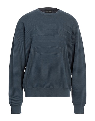 EMPORIO ARMANI Jumper Navy blue 100% Cotton