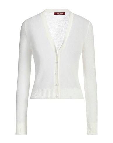 MAX MARA STUDIO Cardigan White 47% Polyamide, 37% Mohair wool, 16% Wool