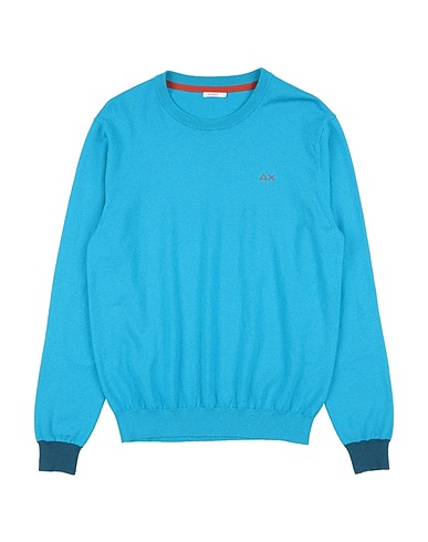 SUN 68 Jumper Turquoise 50% Merino Wool, 50% Cotton