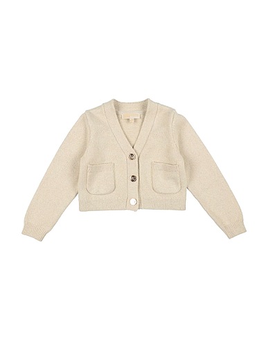 MICHAEL KORS KIDS Cardigan Beige 87% Polyester, 7% Polyamide, 6% Metallic fiber