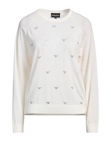 EMPORIO ARMANI Jumper Ivory 100% Virgin Wool, Polyamide, Elastane
