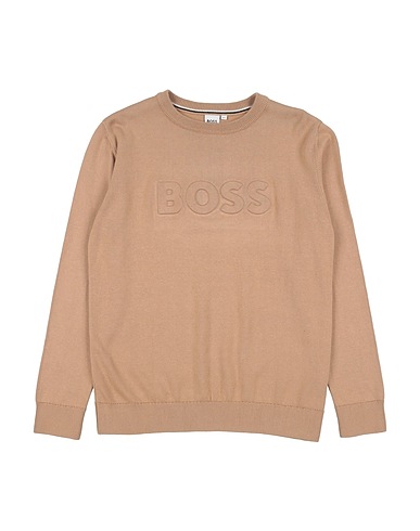 BOSS Sweater Camel 100% Cotton