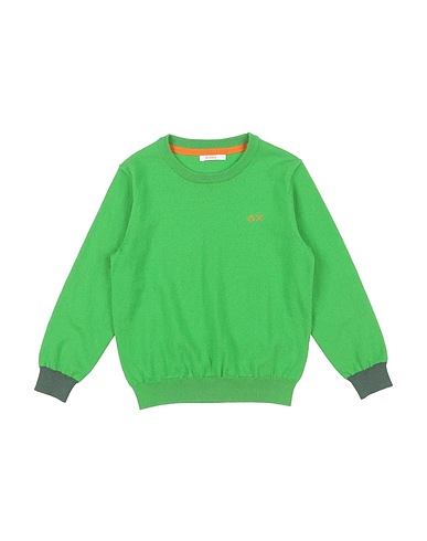 SUN 68 Jumper Green 50% Merino Wool, 50% Cotton