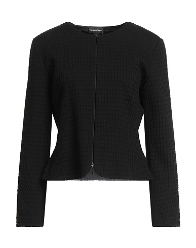 EMPORIO ARMANI Cardigan Black 90% Cotton, 9% Polyester, 1% Elastane